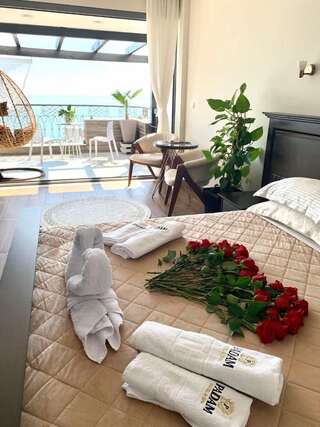 Отель Padam Hotel & SPA Улцинь Двухместный номер Делюкс с 1 кроватью и балконом, вид на море-1